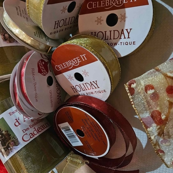 Assorted Gold, Bronze and Red Ribbon Collection - Picture 7 of 9